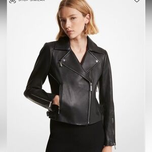 NWOT Michael Kors leather motto jacket